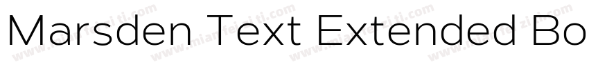 Marsden Text Extended Bold字体转换